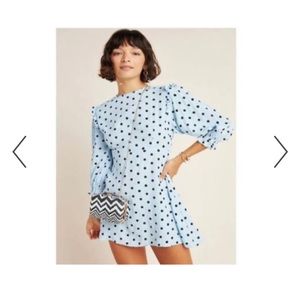 Faithful The Brand Blue Polka Dot Dress